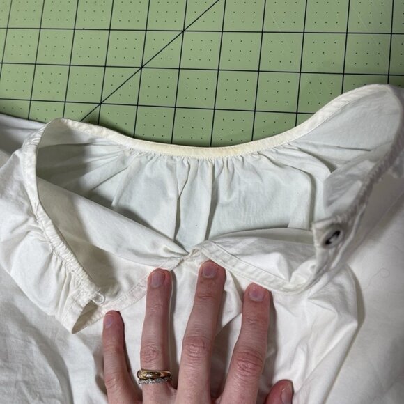 ULLA JOHNSON Women’s Tulia Ruffle Sleeve Blouse White Size 4 $275 EUC - Picture 5 of 7